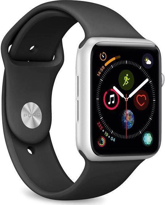 Puro PURO ICON - Elastyczny pasek sportowy do Apple Watch 42 / 44 mm (S/M & M/L) (czarny) 1