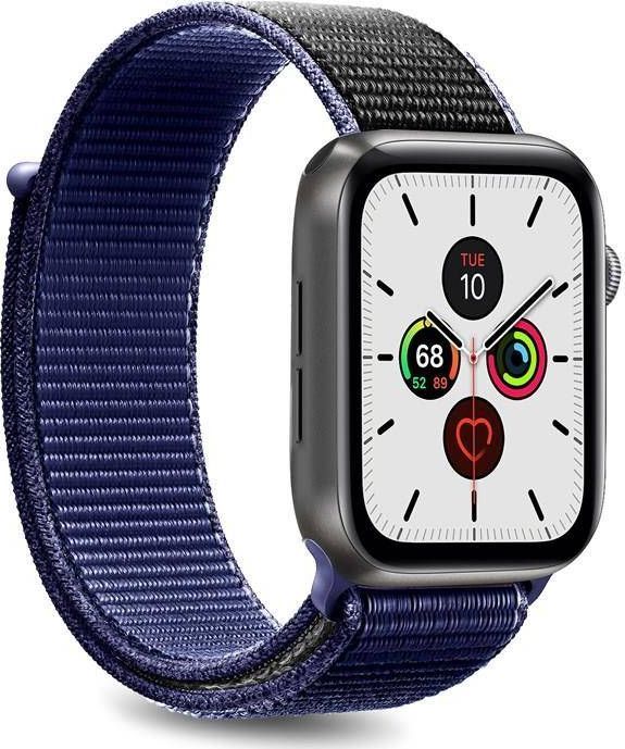 Puro PURO Nylon - Pasek do Apple Watch 42 / 44 mm (Granatowy/Czarny) 1