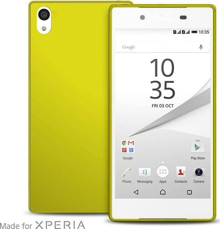 Puro PURO Ultra Slim "0.3" Cover MFX - Zestaw etui + folia na ekran Sony Xperia Z5 (limonkowy) 1