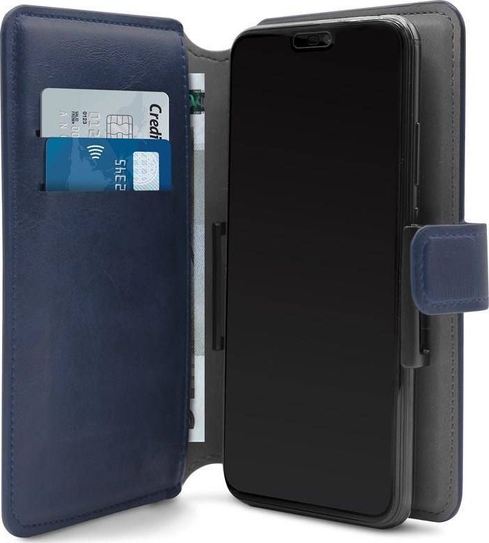 Puro PURO Universal Wallet 360 - Uniwersalne etui obrotowe z kieszeniami na karty, rozmiar XL (granatowy) 1