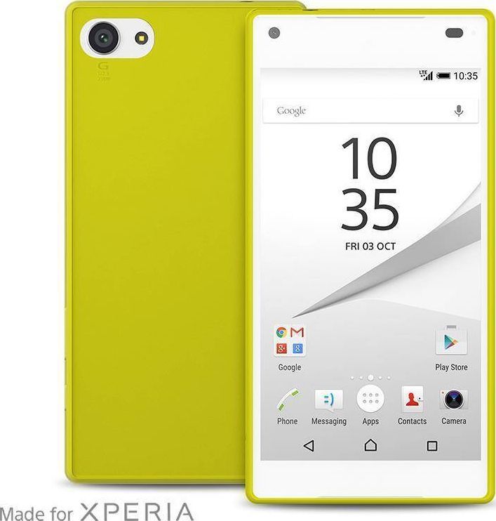 Puro PURO Ultra Slim "0.3" Cover MFX - Zestaw etui + folia na ekran Sony Xperia Z5 Compact (limonkowy) 1