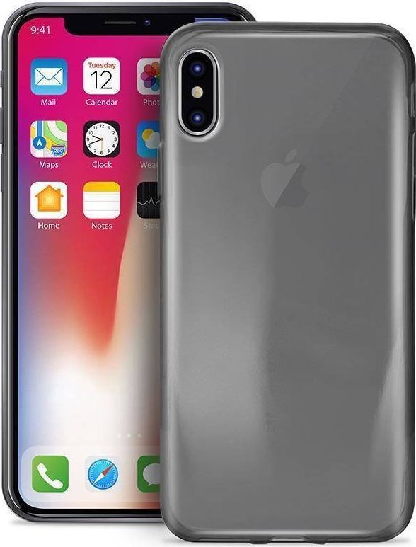 Puro PURO 0.3 Nude - Etui iPhone Xs / X (czarny przezroczysty) 1