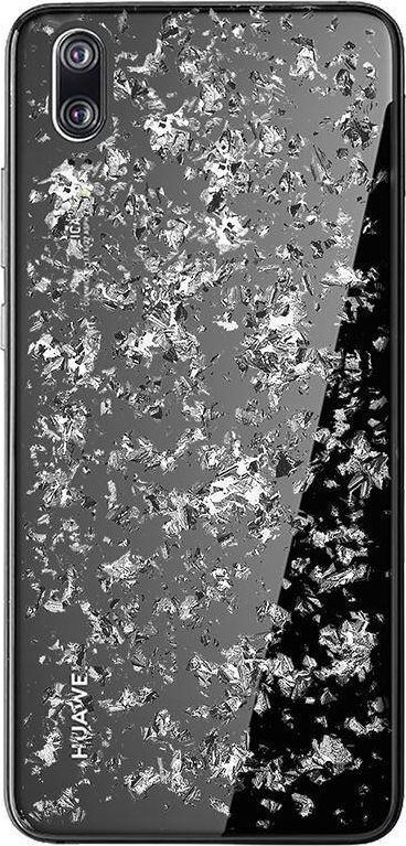 Puro PURO Glam Ice Light Cover - Etui Huawei P20 z metalicznymi elementami srebra 1