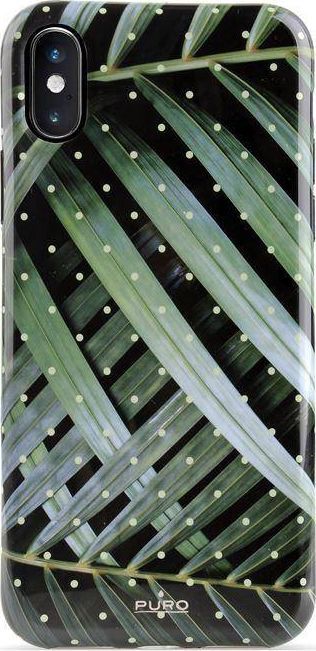 Puro PURO Glam Tropical Leaves - Etui iPhone Xs / X (Brilliant Leaves) 1
