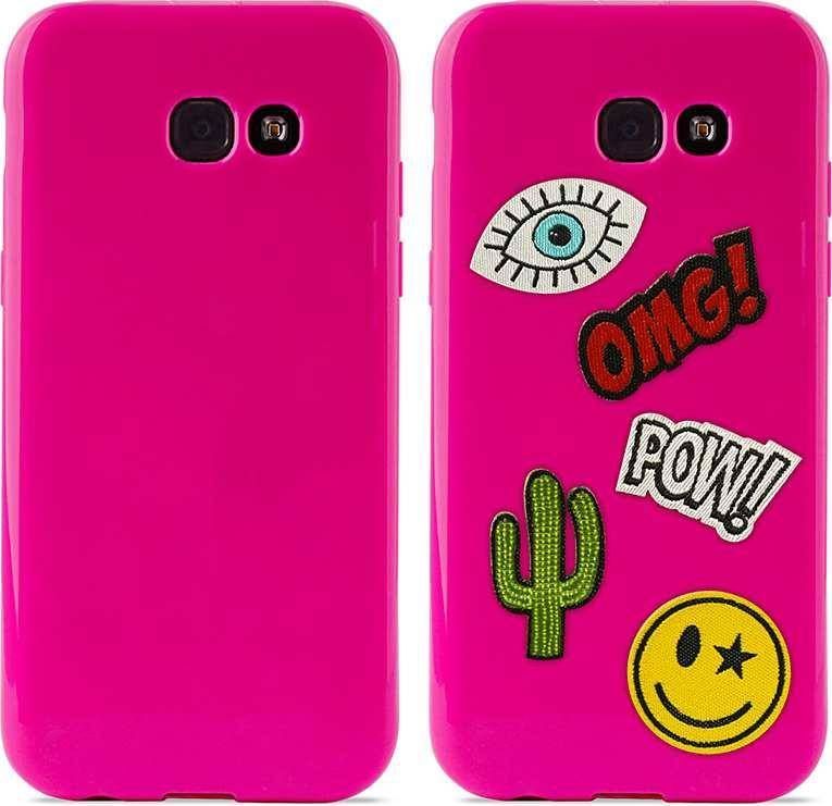 Puro PURO Patch Mania - Etui Samsung Galaxy A3 (2017) w zestawie 5 naklejek (różowy) 1