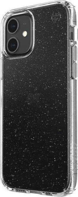 Speck Speck Presidio Perfect-Clear with Glitter - Etui iPhone 12 / iPhone 12 Pro z powłoką MICROBAN (Gold Glitter/Clear) 1