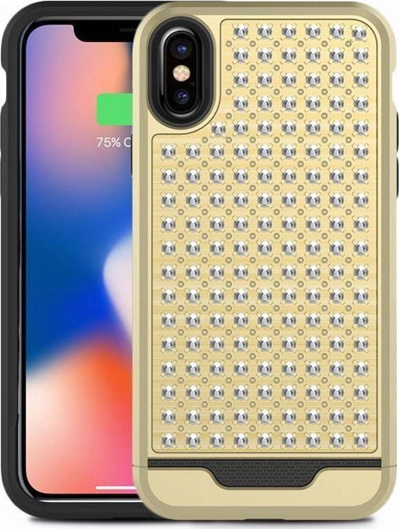 Zizo Zizo Star Diamond Hybrid Cover - Etui iPhone X (Gold/Black) 1
