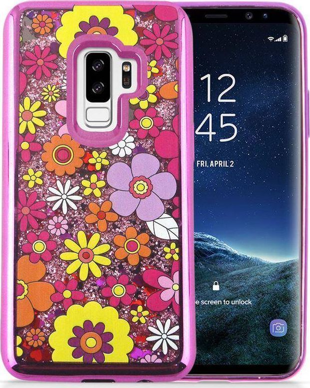 Zizo Zizo Liquid Glitter Star Case - Etui Samsung Galaxy S9+ (Multiflowers) 1