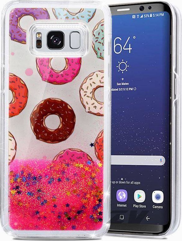 Zizo Zizo Liquid Glitter Star Case - Etui Samsung Galaxy S8+ (Donuts) 1