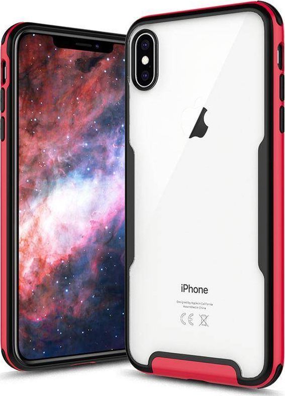 Zizo Zizo Fuse Case - Etui iPhone Xs Max + szkło ochronne hartowane na ekran (Red/Black) 1