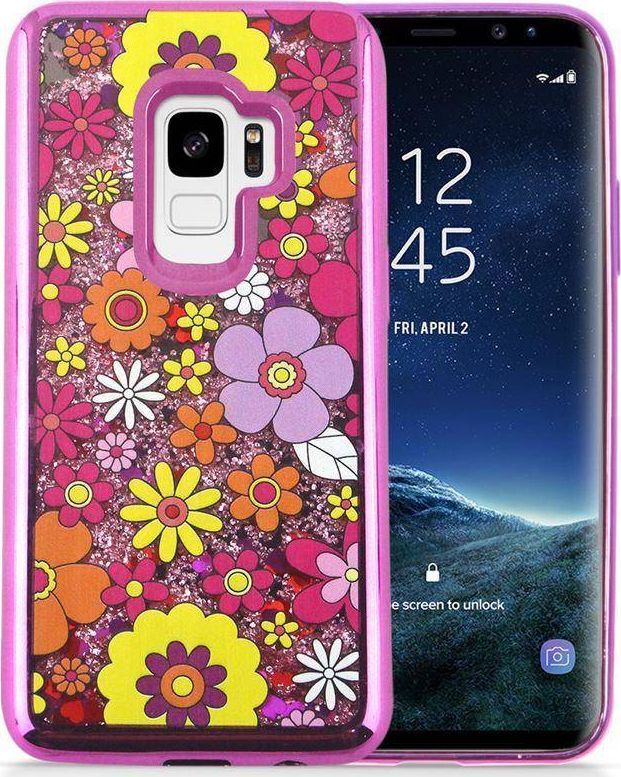 Zizo Zizo Liquid Glitter Star Case - Etui Samsung Galaxy S9 (Multiflowers) 1