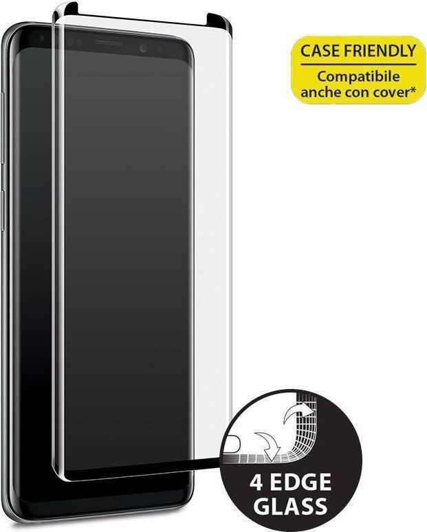 Puro PURO Premium Full Edge Tempered Glass Case Friendly - Szkło ochronne hartowane na ekran Samsung Galaxy S9+ (czarna ramka) 1
