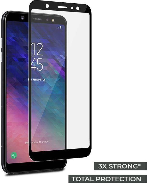 Puro PURO Frame Tempered Glass - Szkło ochronne hartowane na ekran Samsung Galaxy A6+ (2018) (czarna ramka) 1