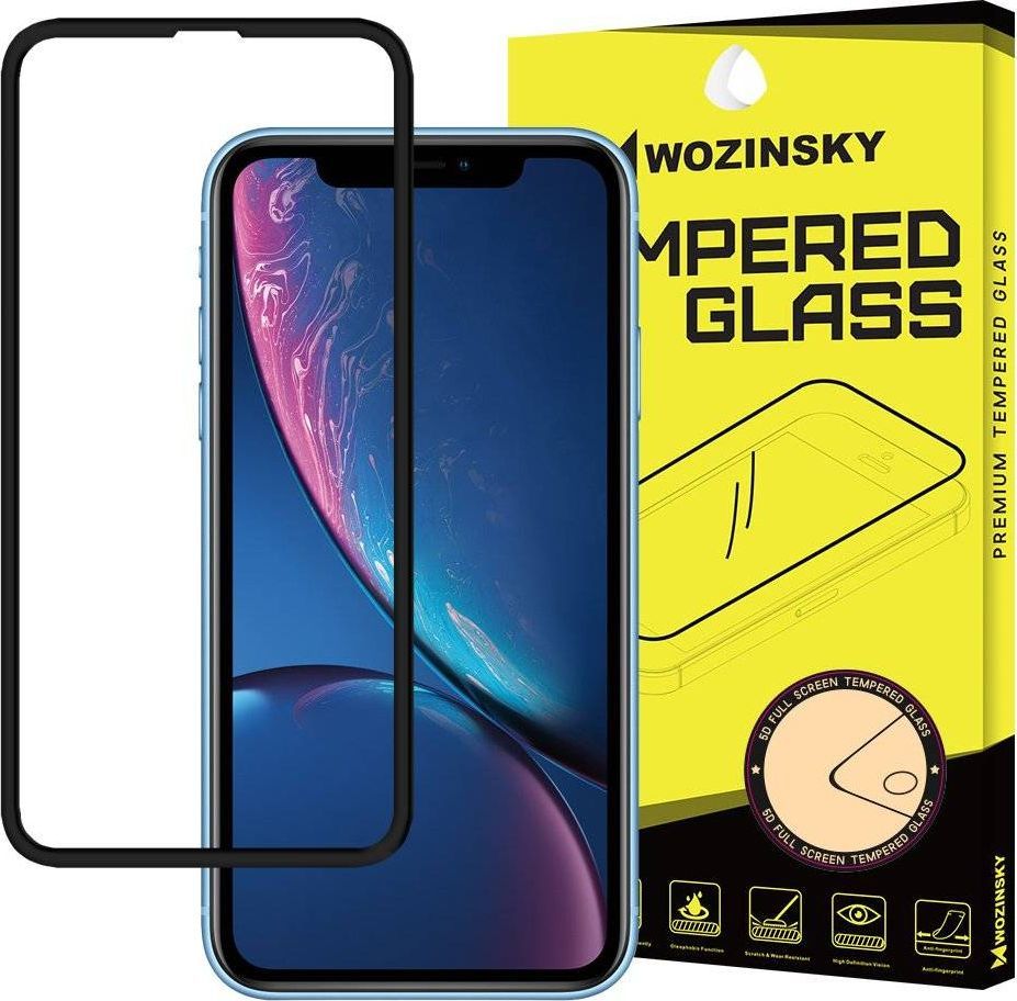 Wozinsky Wozinsky PRO+ super wytrzymałe szkło hartowane 5D Full Glue na cały ekran z ramką iPhone XR / iPhone 11 czarny 1