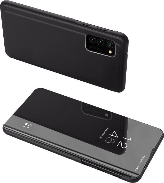 Hurtel Clear View Case futerał etui z klapką Huawei P Smart 2021 czarny 1