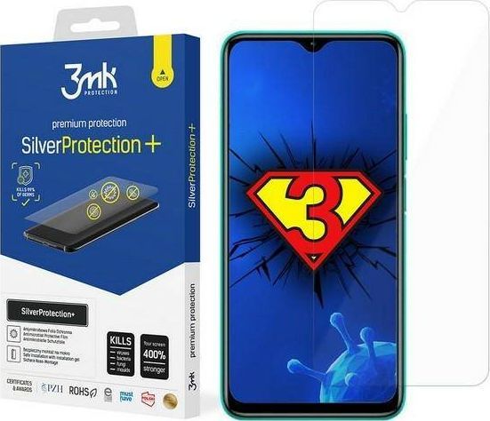 3MK 3MK Silver Protect+ Xiaomi Redmi 9T Folia Antymikrobowa montowana na mokro 1