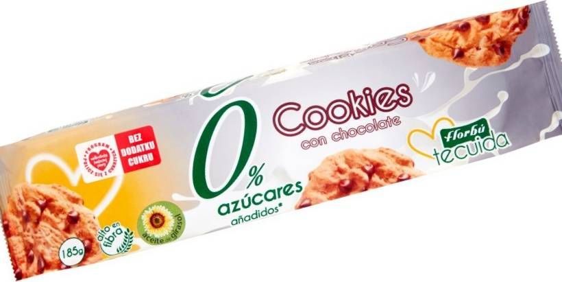 FLORBU Ciasteczka z kawałkami czekolady, bez cukru 185 g - Florbu 1