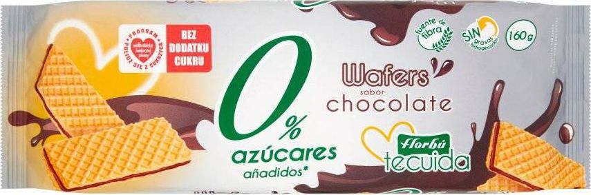 FLORBU Wafelki nadziewane, kakaowe, bez cukru 160 g - Florbu 1