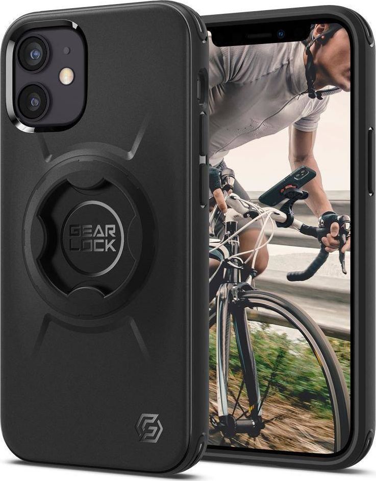Spigen SPIGEN GEARLOCK GCF133 BIKE MOUNT CASE ETUI NA IPHONE 12 MINI CZARNE 1