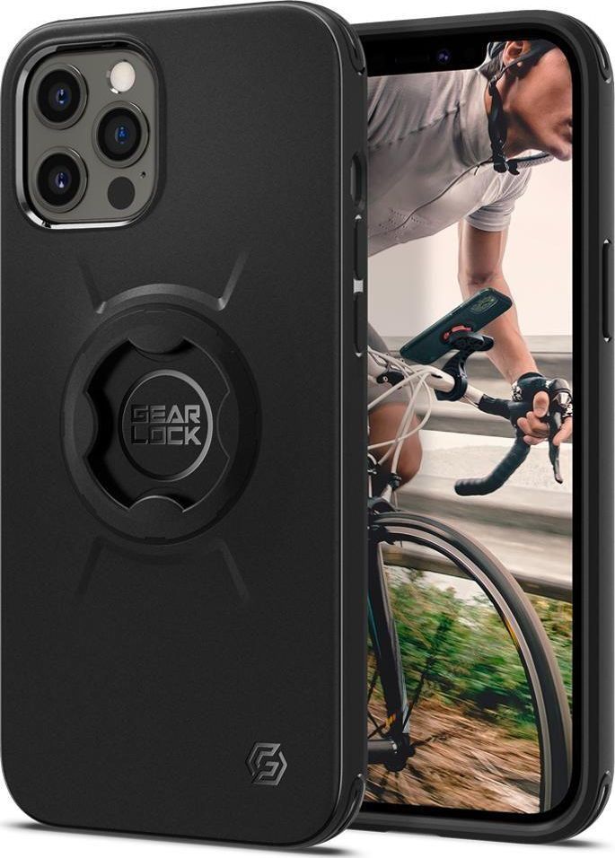 Spigen SPIGEN GEARLOCK GCF132 BIKE MOUNT CASE ETUI NA IPHONE 12/12 PRO CZARNE 1