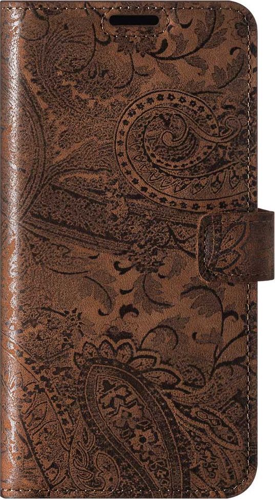 Surazo Etui na telefon Surazo ze skóry naturalnej Wallet case - Ornament Brązowy 1