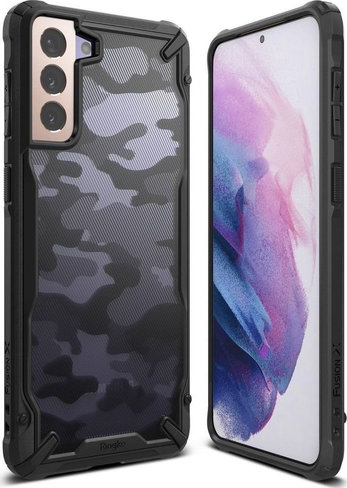Ringke Etui Ringke Fusion X do Samsung Galaxy S21+ Plus Camo Black 1