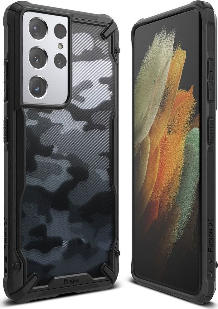 Ringke Etui Ringke Fusion X do Samsung Galaxy S21 Ultra Camo Black 1