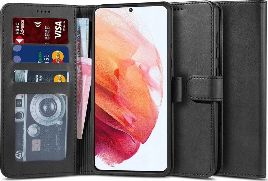Tech-Protect Etui Portfel Wallet "2" do Samsung Galaxy S21 Plus Czarny 1