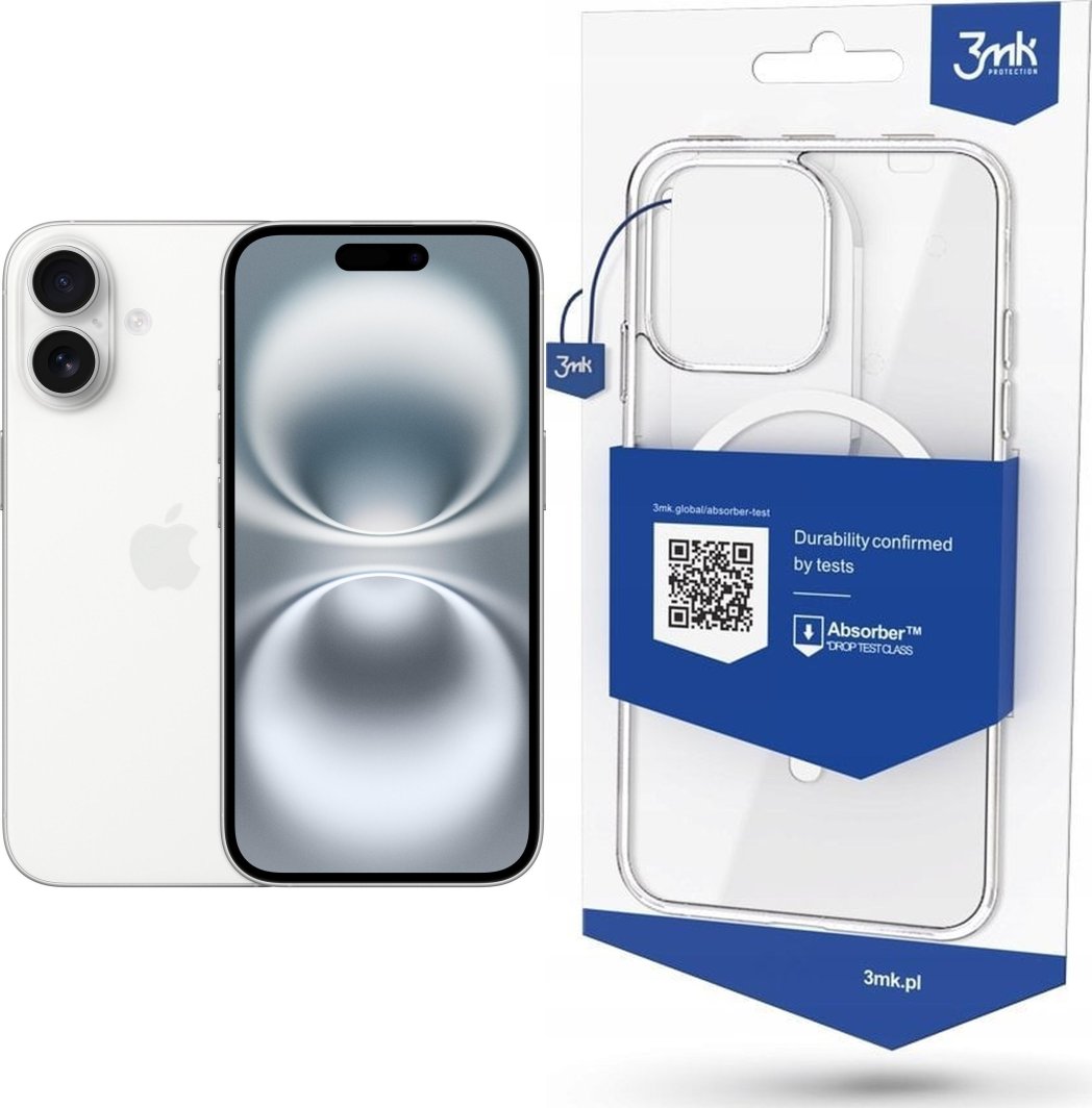 Smartfon Apple iPhone 16 256GB White (MYEF3) + Etui MagCase 1