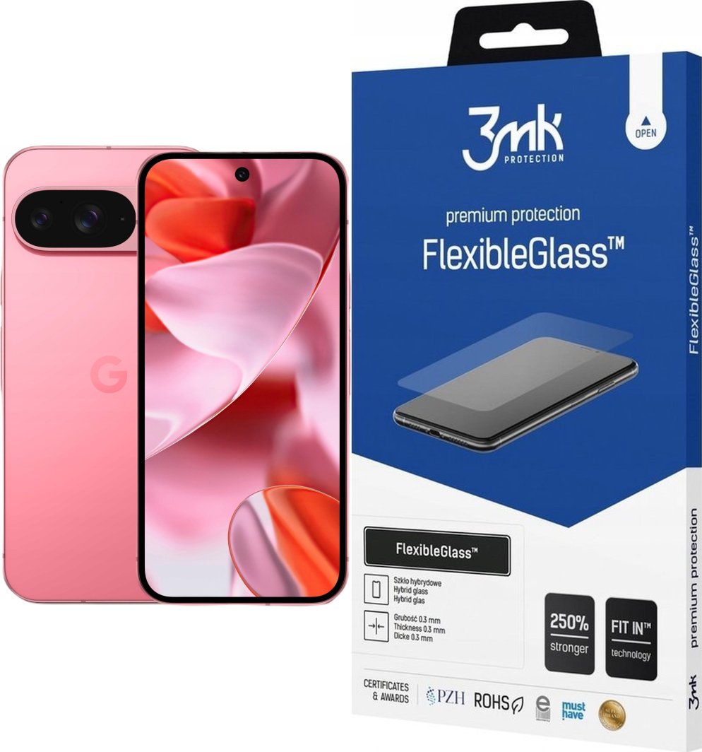 Smartfon Pixel 9 5G 12/256GB Różowy  (GA09340-GB) + FlexibleGlass 1