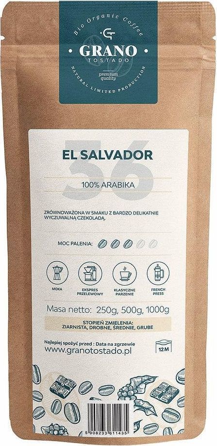 Kawa mielona Grano Tostado Kawa średnio mielona Granotostado EL SALVADOR 1000g 1