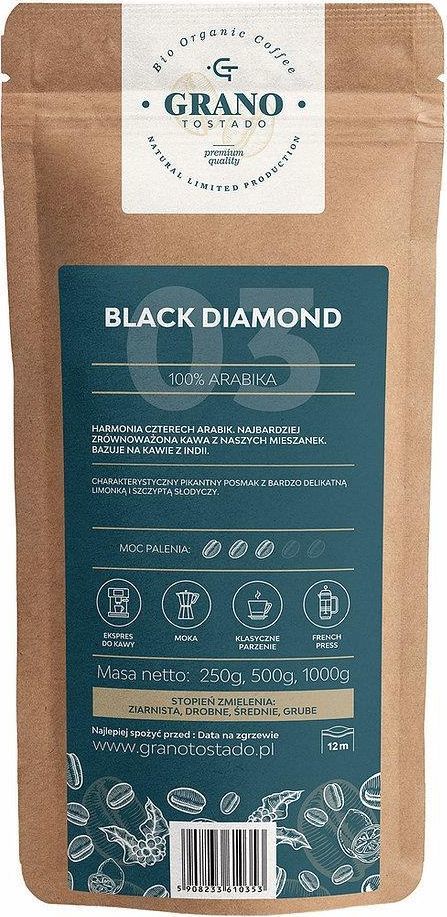 Kawa mielona Grano Tostado Kawa śred. mielona Granotostado BLACK DIAMOND 1000g 1