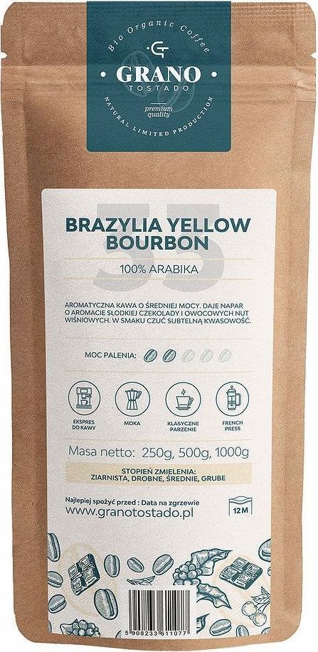 Kawa mielona Grano Tostado Kawa śred.miel. Granotos.BRAZYLIA YELLOW BURBON 1kg 1