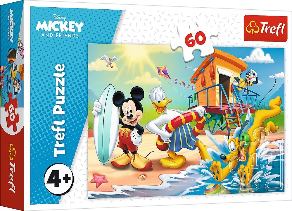  Trefl Puzzle 60 Ciekawy dzień Mikiego i przyjaciół Myszka Mickey Miki 17359  1