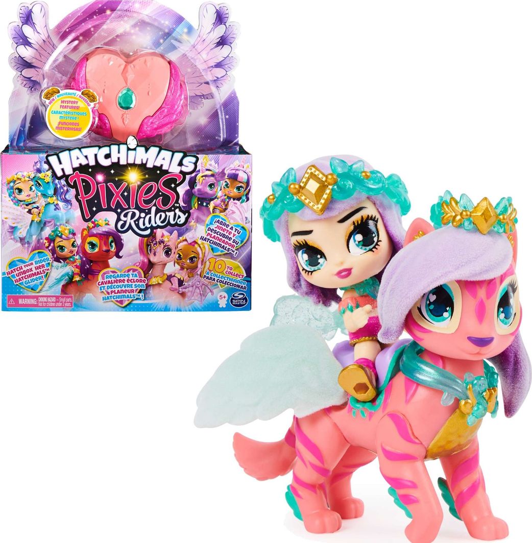 Figurka Spin Master Hatchimals Pixies Riders - laleczka Radiant Roxy i zwierzak Tigrette (20127464) 1