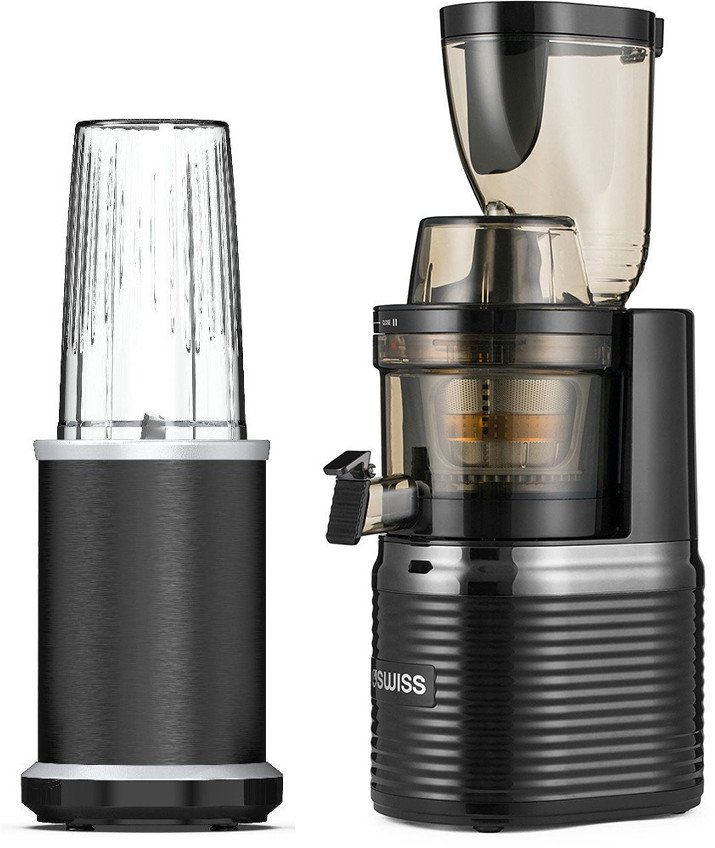 Wyciskarka wolnoobrotowa 4Swiss BM202 black + blender NB102 1