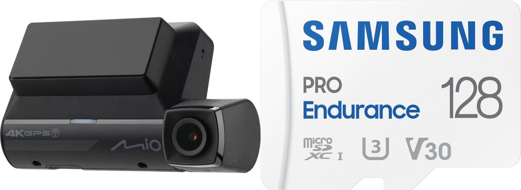 Wideorejestrator Mio Wideorejestrator Mio MiVue 955W WiFi Sony Starvis Sensor 4K + Karta Samsung PRO Endurance 2022 MicroSDXC 128 GB Class 1