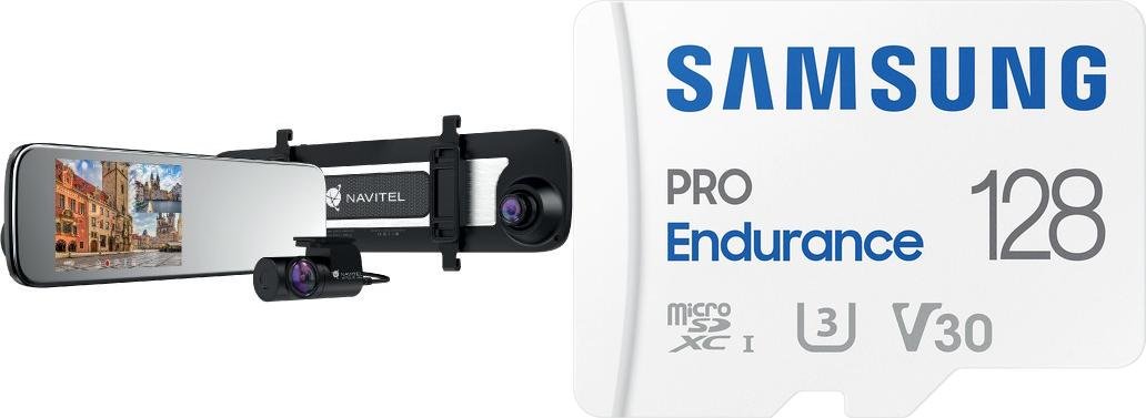 Wideorejestrator Navitel Wideorejestrator Navitel MR450 GPS + Karta Samsung PRO Endurance 2022 MicroSDXC 128 GB Class 1