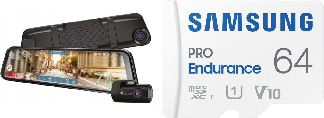 Wideorejestrator Navitel Navitel Mr750 Smart + Karta Samsung PRO Endurance 2022 MicroSDXC 64 GB Class 1