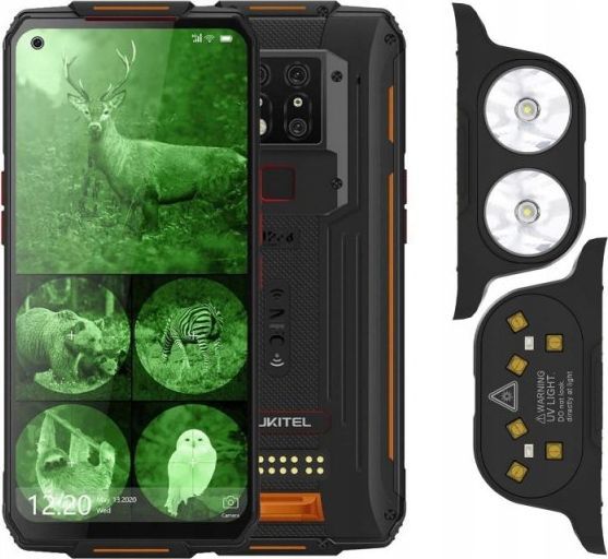 Smartfon Oukitel WP7 + Latarka + Lampa UVC 8/128GB Dual SIM Czarno-pomarańczowy  (WP7-OEZESTAW/OL                ) 1