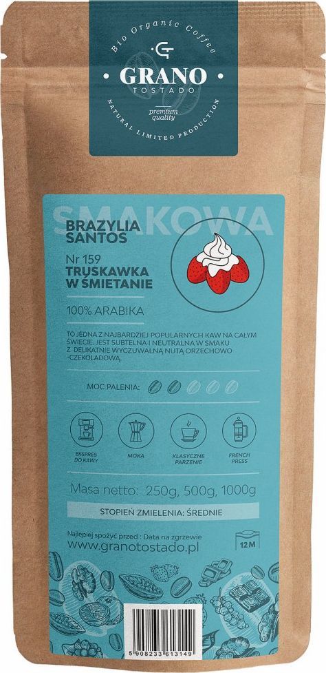 Kawa mielona Grano Tostado Kawa śred.miel.Granotostado Truskawka w śmiet.1000g 1