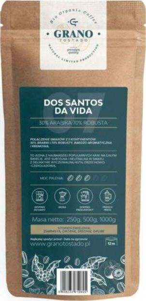 Kawa mielona Grano Tostado Kawa drob.miel.Granotostado DOS SANTOS LA VIDA 500g 1