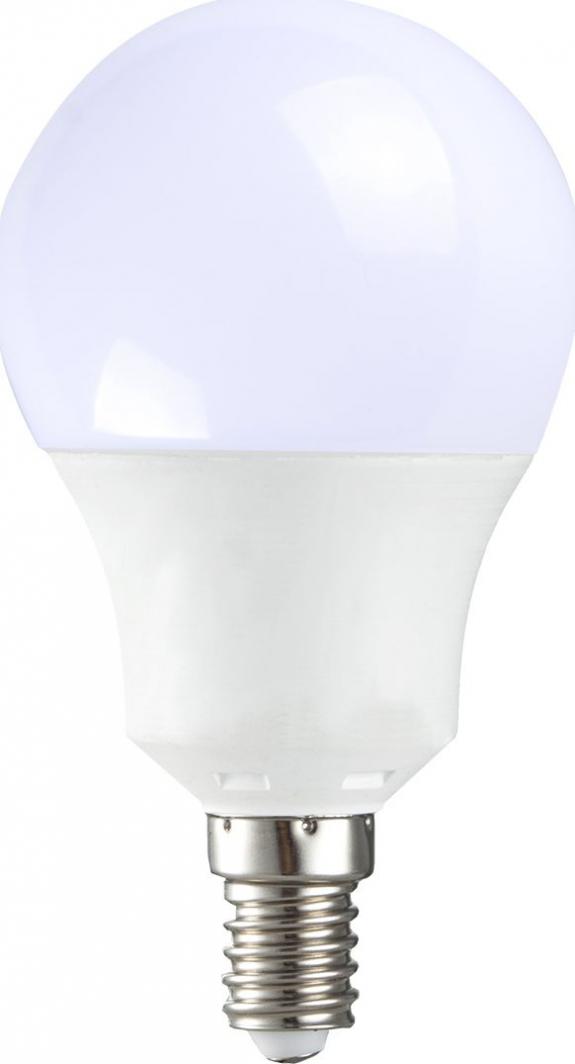 Art Zestaw 6x żarówek LED E14 5W bańka kulka A45, AC230V, WW 1