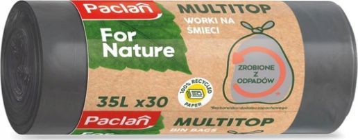 Paclan Paclan MULTITOP BIO 35L 30 sztuk - ekologiczne worki na śmieci 1