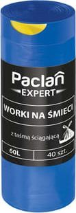 Paclan PACLAN Expert 60l 40szt - worki na śmieci z taśmą ściągającą 1