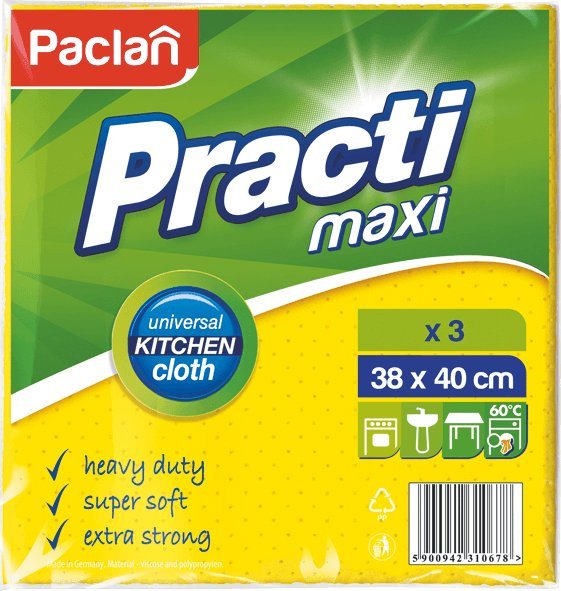 Paclan PACLAN Practi maxi 38x40 3szt żółta - ścierka uniwersalna 1