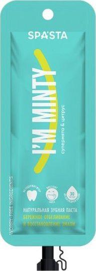 GREEN COSMETICS Spasta - Naturalna pasta do zębów I'M MINTY- delikatne wybielanie i odbudowa szkliwa, 30 ml - bez fluoru 1