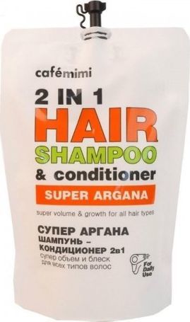 Cafe Mimi Szampon Odżywka 2w1 Super objętość i wzrost 450 ml 1