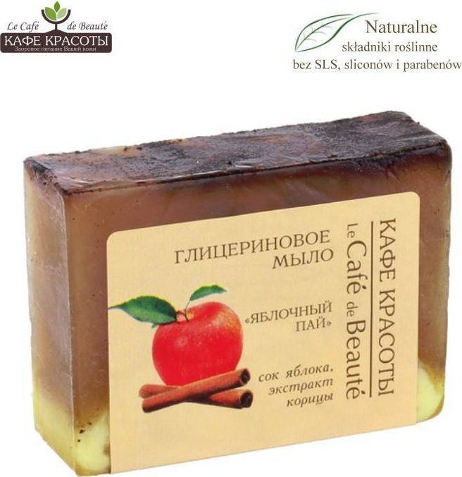 kafe krasoty Mydło glicerynowe - ręcznie robione - Jabłkowa szarlotka, 100g 1