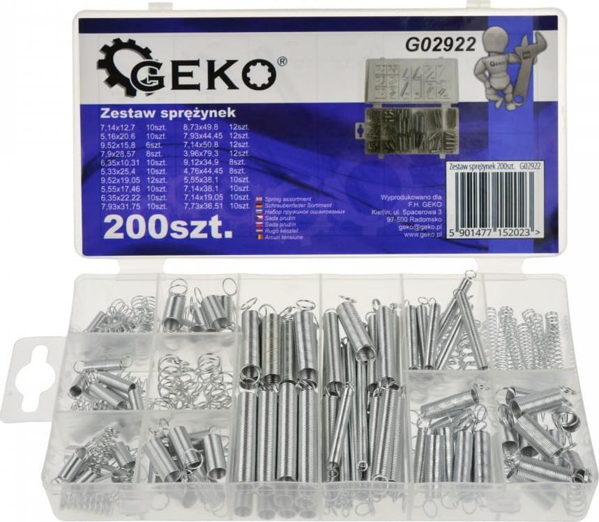 Geko ZESTAW SPRĘŻYNEK 200SZT.(20) G02922 GEKO 1